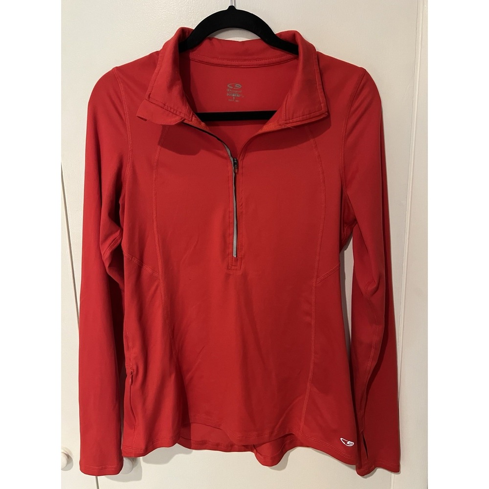 Champion Duo Dri Quarter Zip Pullover Jacket Thumb Holes Zip Pocket‎ Size Small